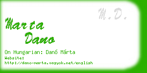marta dano business card
